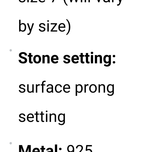 Stackable sterling silver ring with cubic zirconia stones - Picture 3 of 3